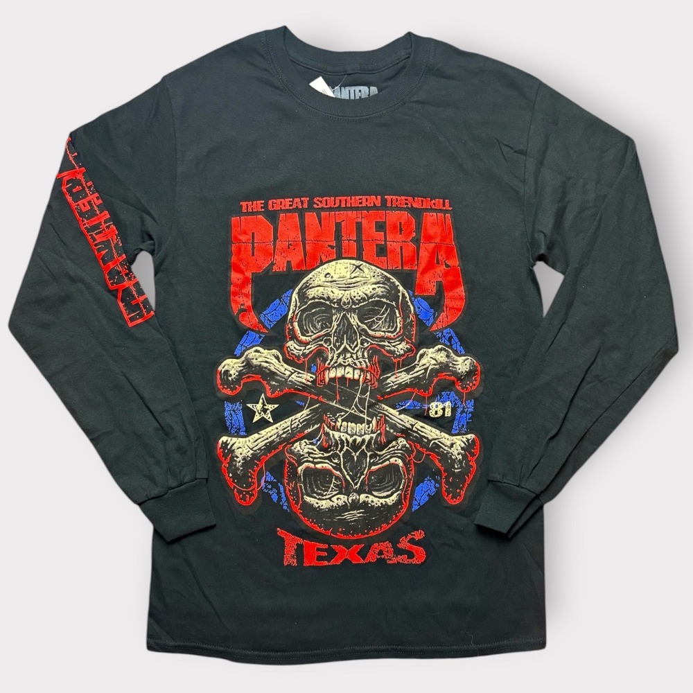 Pantera The Great Southern Trendkill Long Sleeve Graphic Tee Black Small NWT